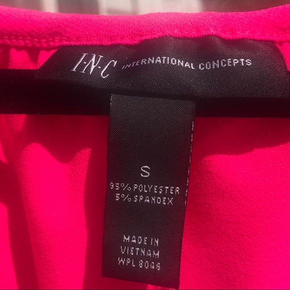 INC HOT PINK Cold Shoulder Blouse - Runs Big! - Picture 8 of 9